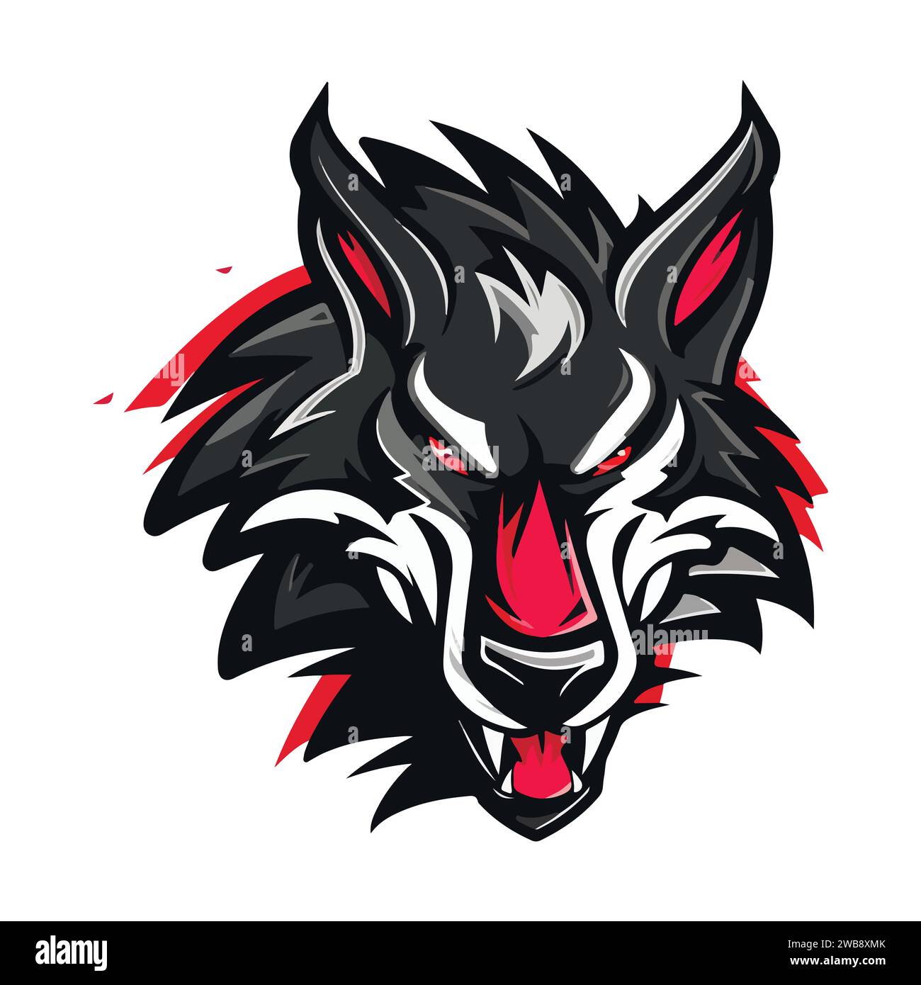 Wolves Mascot Esport Logo Character Design For Wolf Gaming And Sport