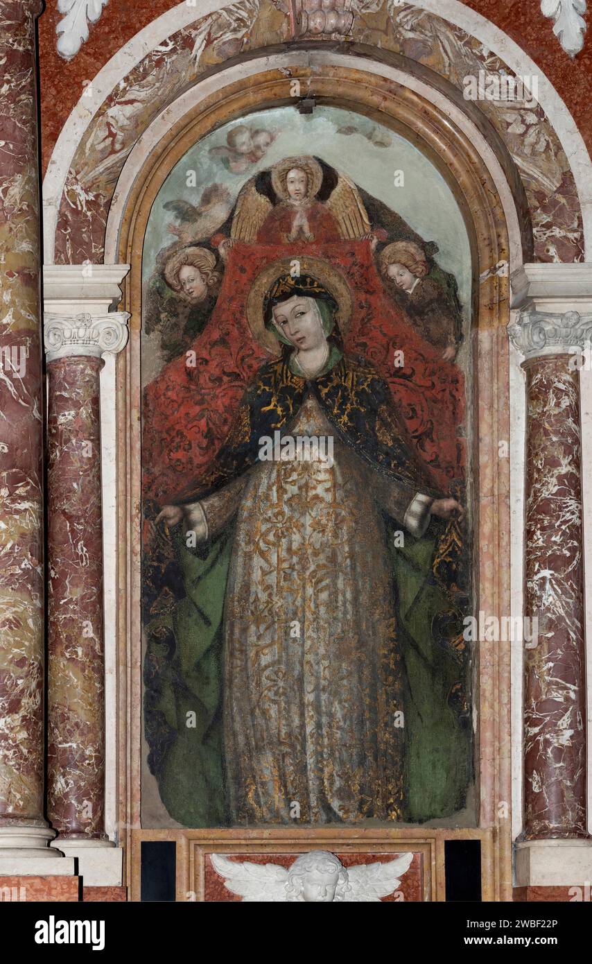 Madonna Affresco Ignoto Pittore Emiliano Del Xv Secolo Reggio