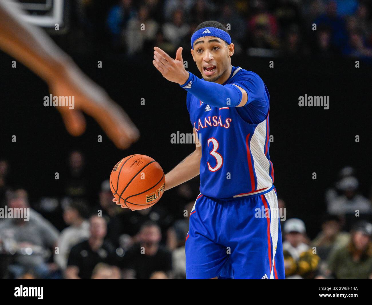 January 10 2024 Kansas Jayhawks Guard Dajuan Harris Jr 3 During