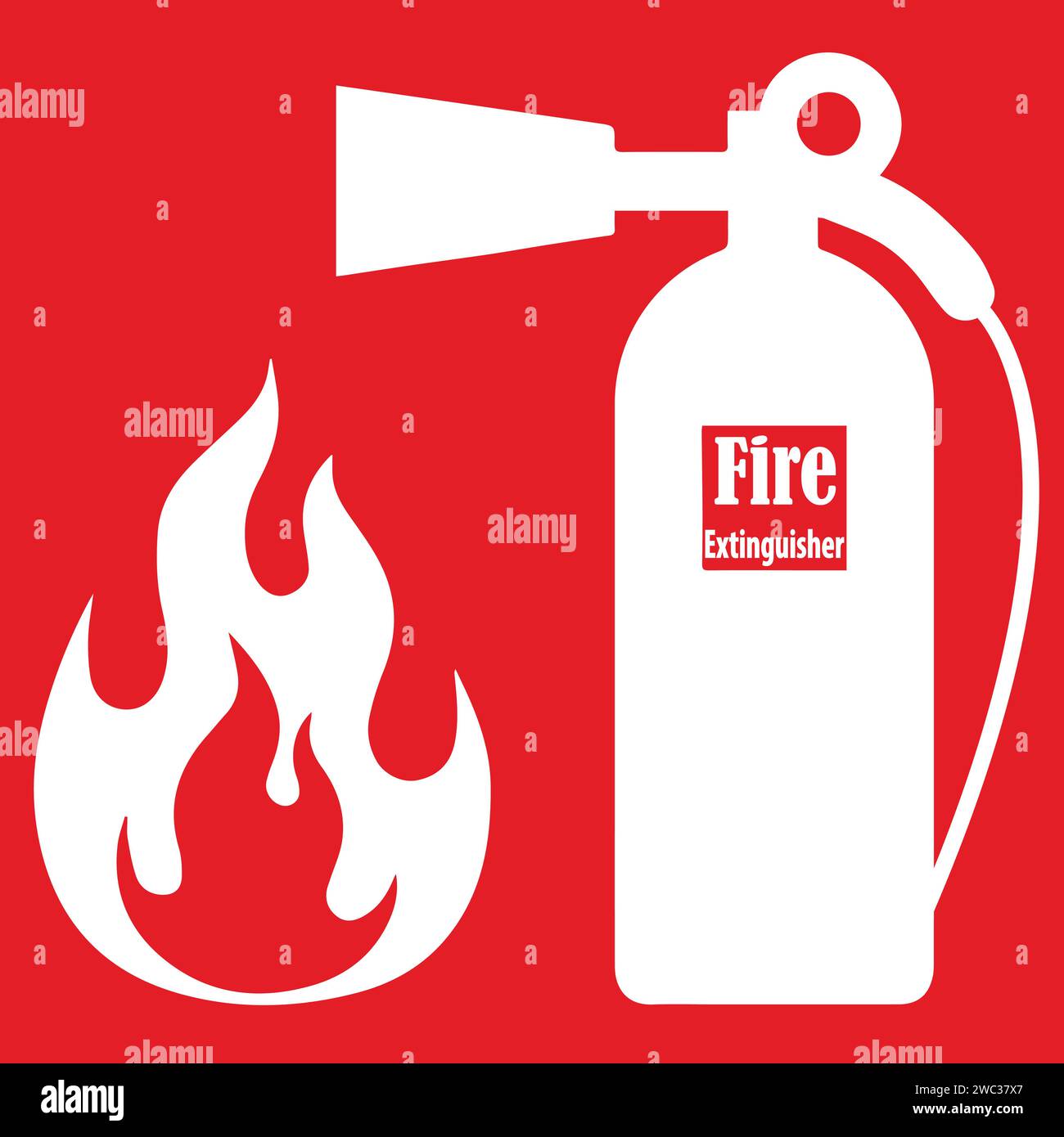 Fire Extinguisher Sign Fire And Safety Stock Vector Image Art Alamy