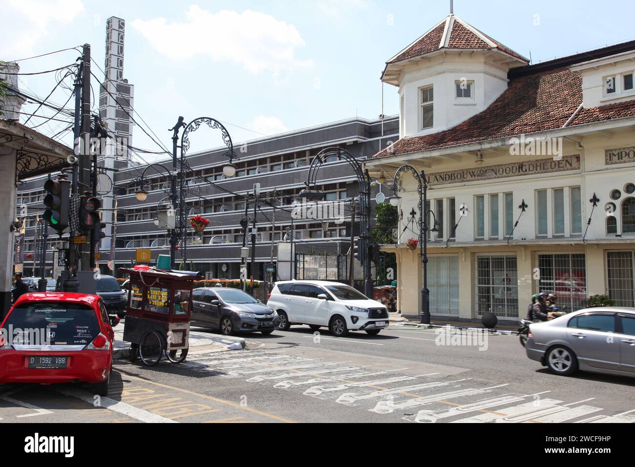 Asia Afrika Street Or Jl Asia Afrika In Downtown Bandung City West