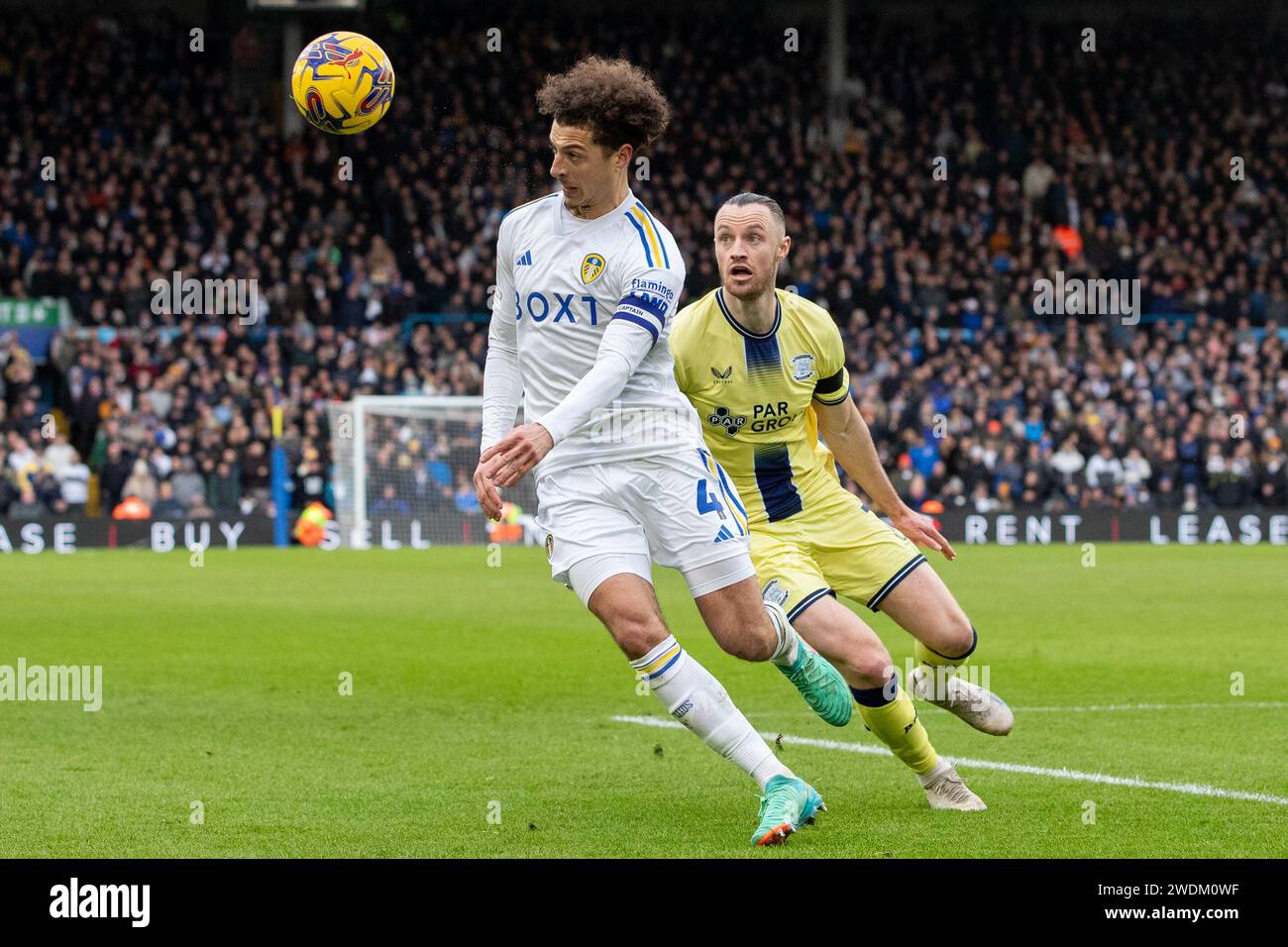 Ethan Ampadu Of Leeds United In Action During The Sky Bet Championship