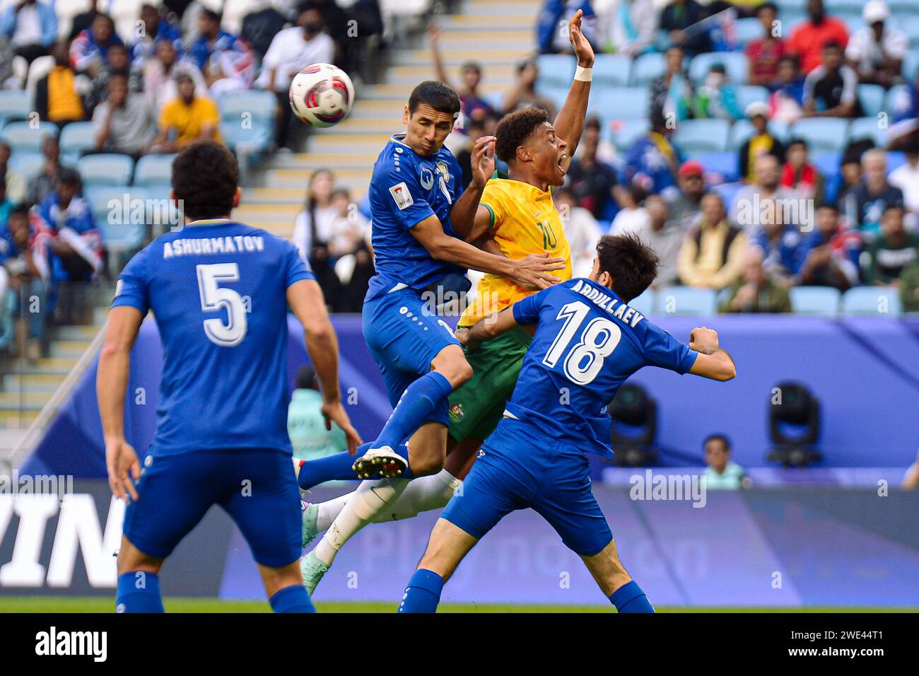 Doha Qatar January Australia Vs Uzbekistangroup B Afc