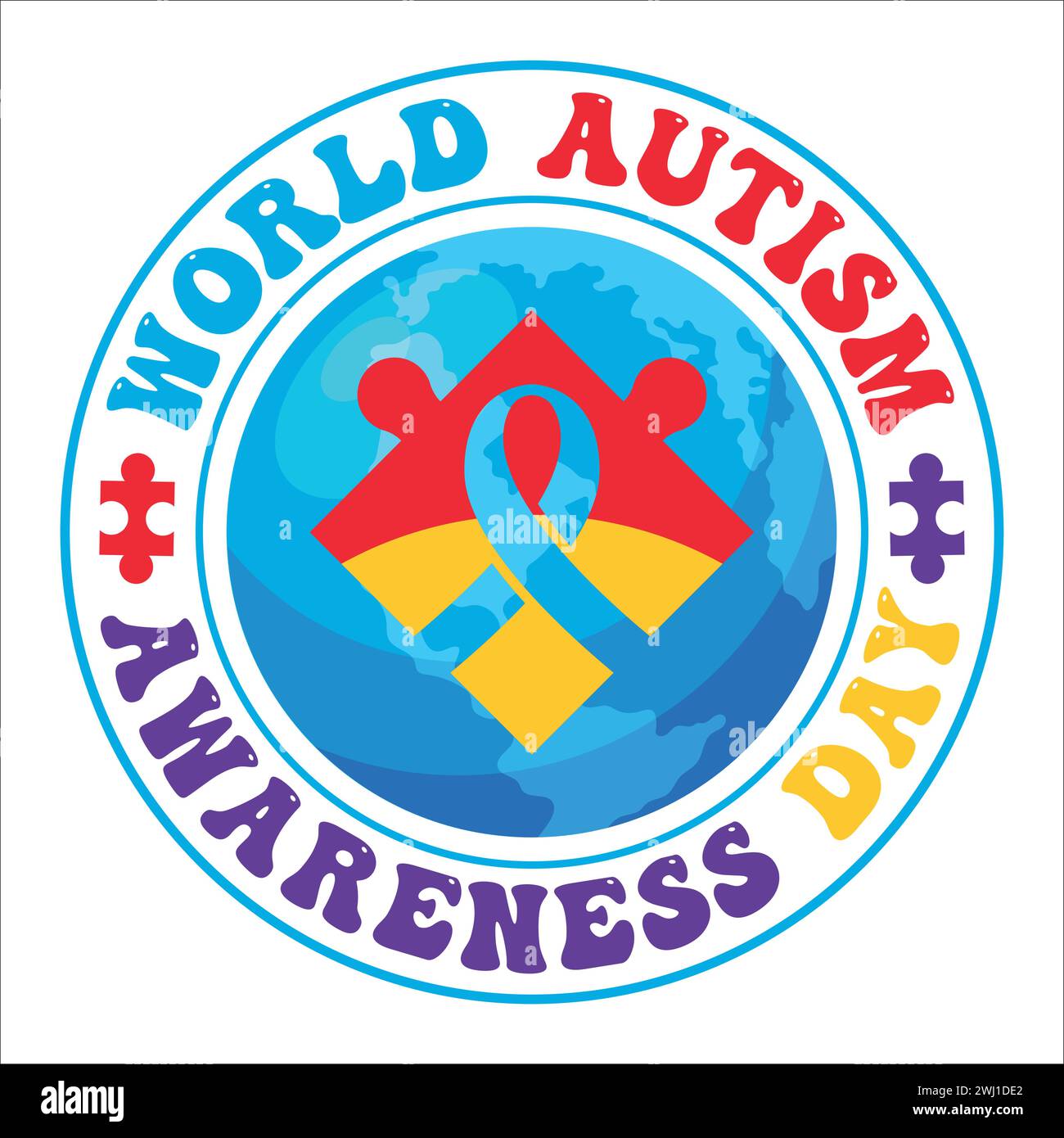 Autism Awareness T Shirt Design Stock Vector Image Art Alamy