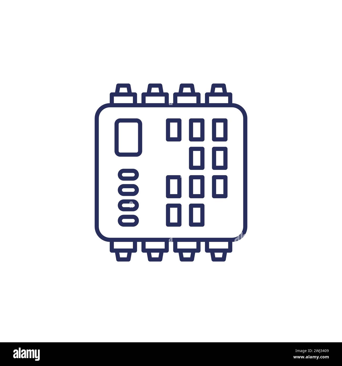 PLC Programmable Logic Controller Line Icon Stock Vector Image Art