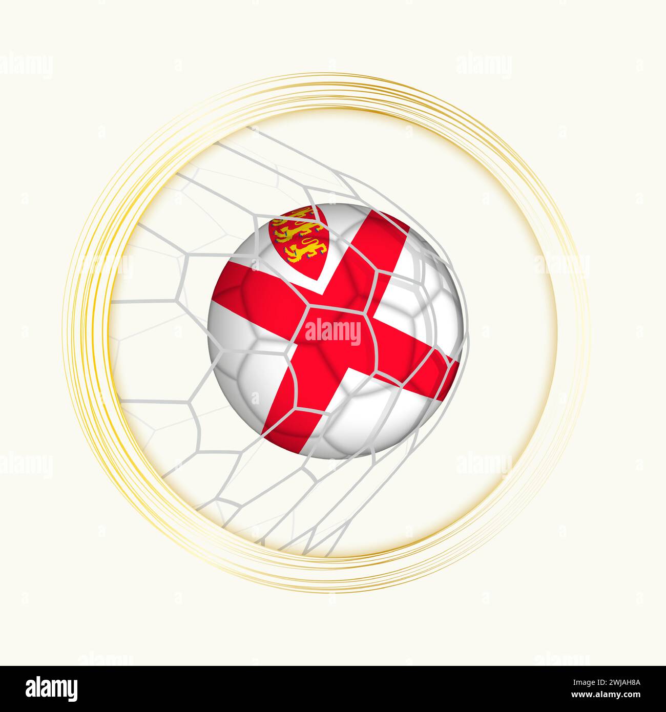 Jersey Scoring Goal Abstract Football Symbol With Illustration Of