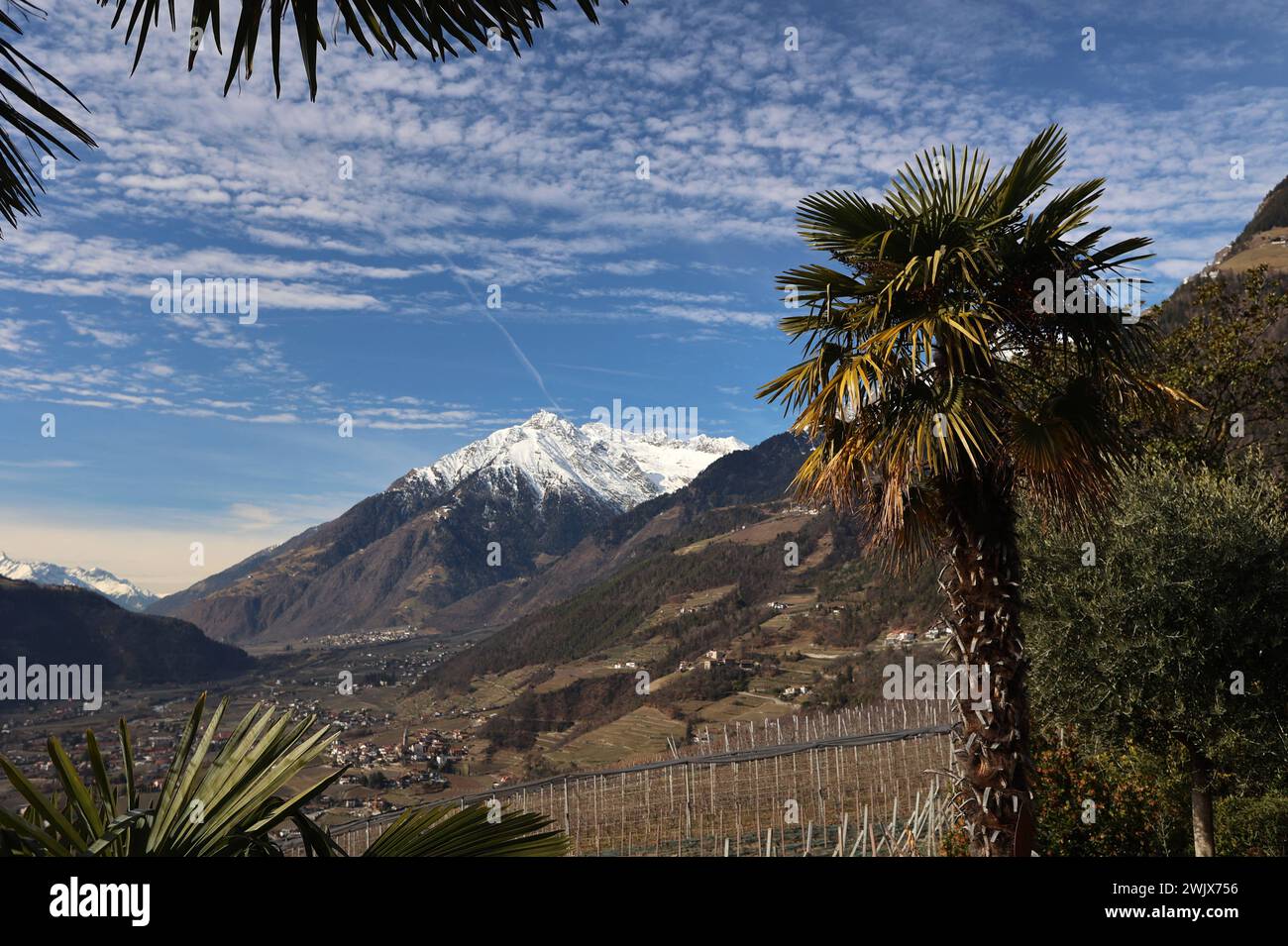 Dorf Tirol Südtirol Italien 16 Februar 2024 Ein Wintertag