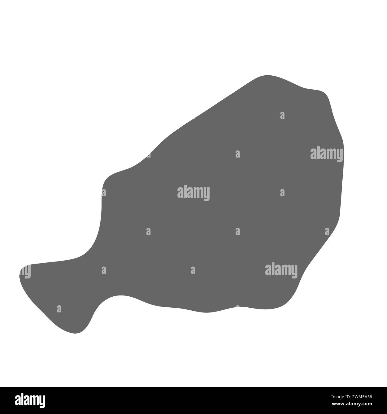 Niger Country Simplified Map Grey Stylish Smooth Map Vector Icons