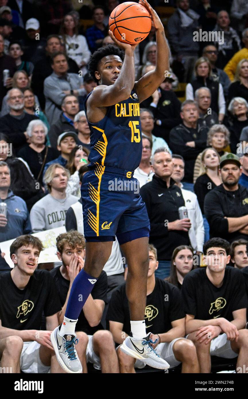 Boulder CO USA 28th Feb 2024 California Golden Bears Guard Jalen