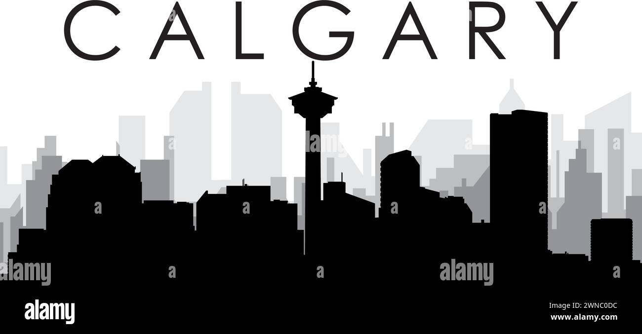 Skyline Calgary Black And White Stock Photos Images Alamy