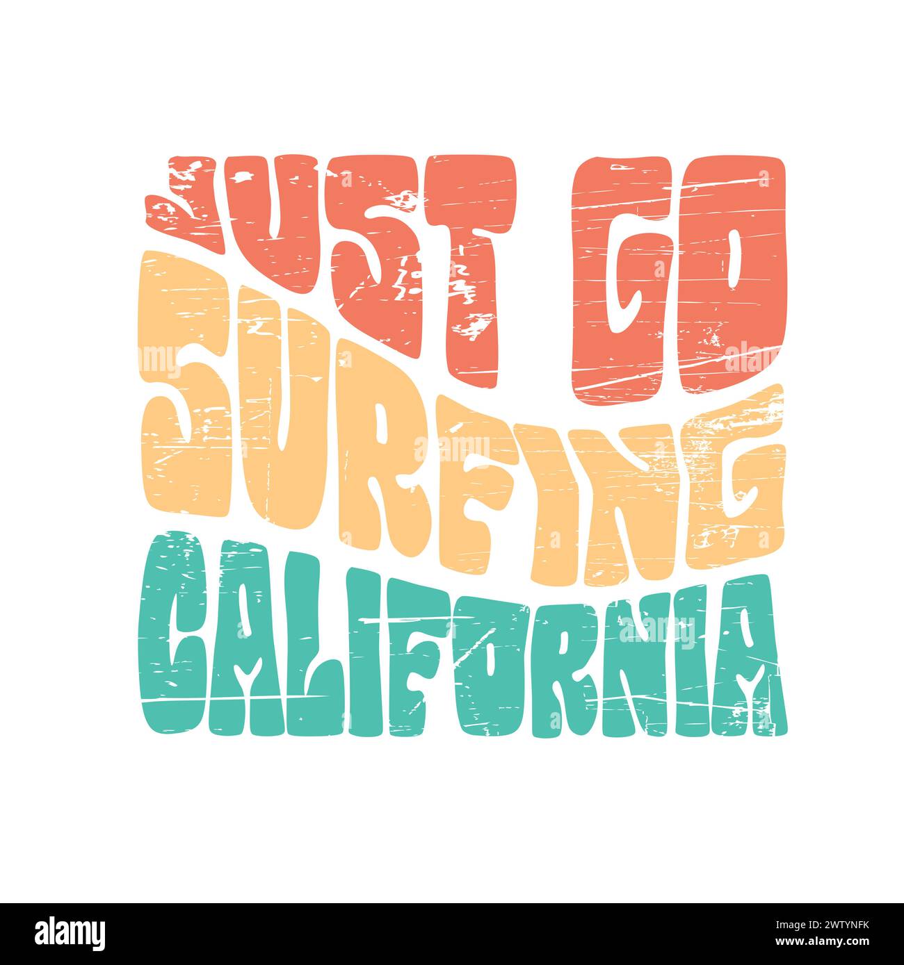 California Surfing Typography Poster Summer Graphic T Shirt Print