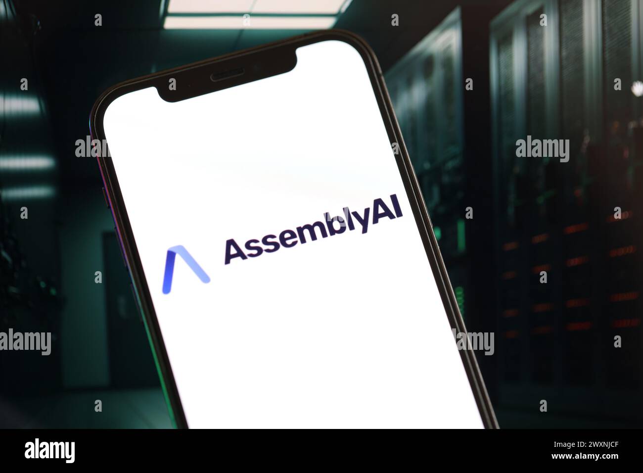 Kyiv Ukraine March Assemblyai Logo On Iphone Display Screen