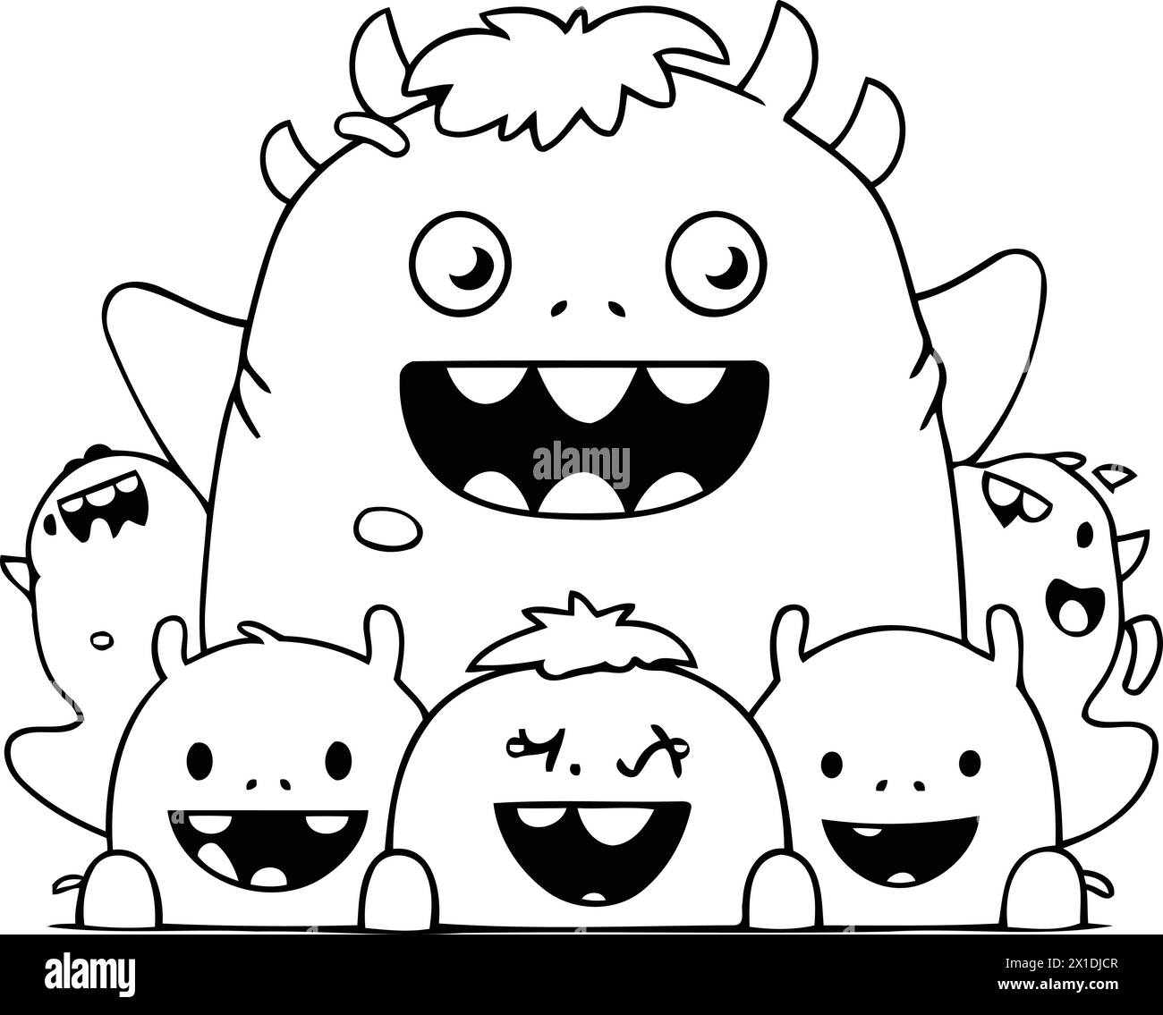 Friendly Monsters Black And White Stock Photos Images Alamy