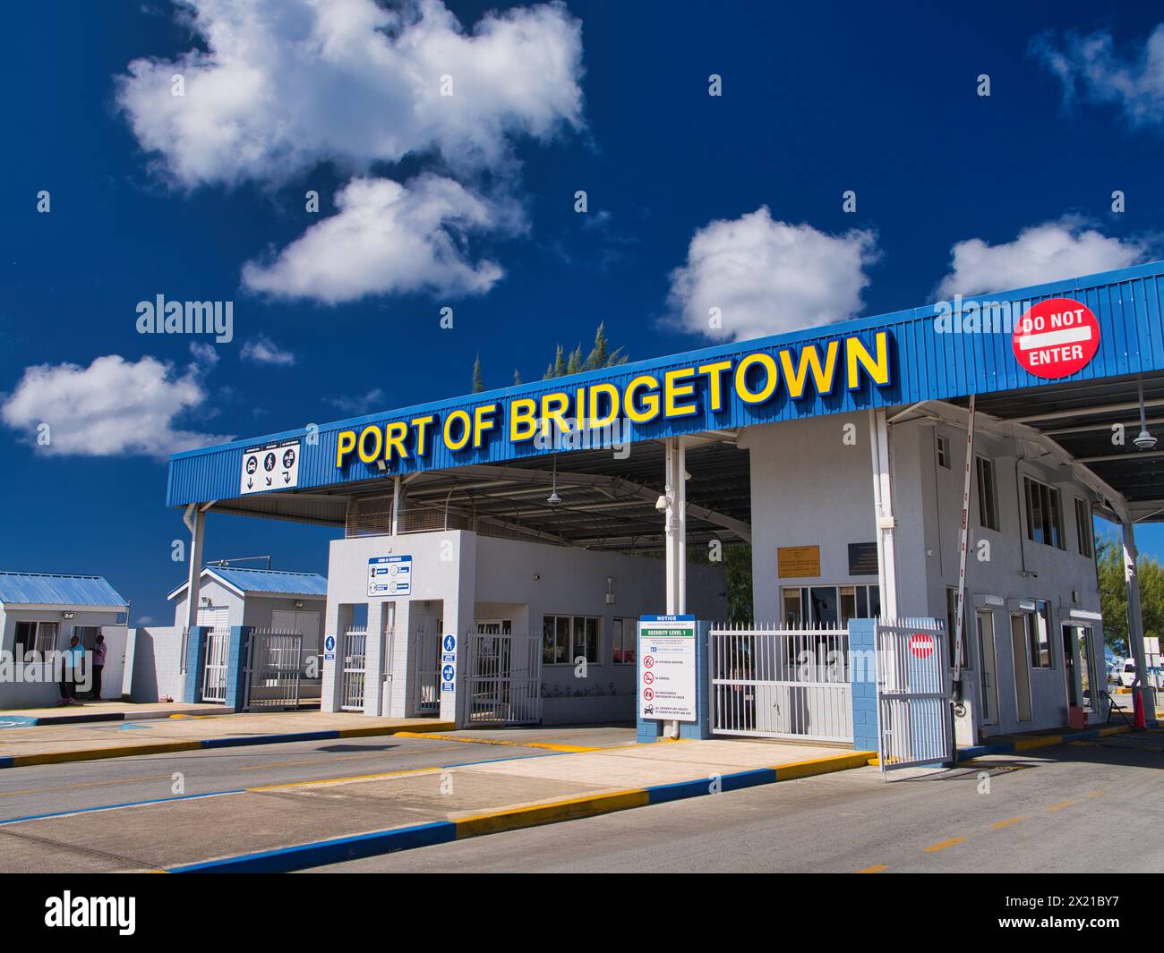 Bridgetown Barbados Jan The Entrance And Port Security