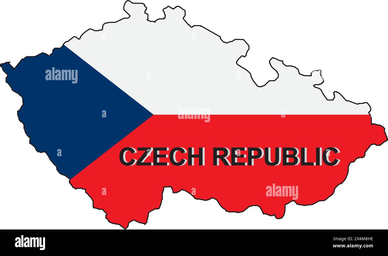 Czech Republic Map Icon Vector Illustration Symbol Design Stock Vector