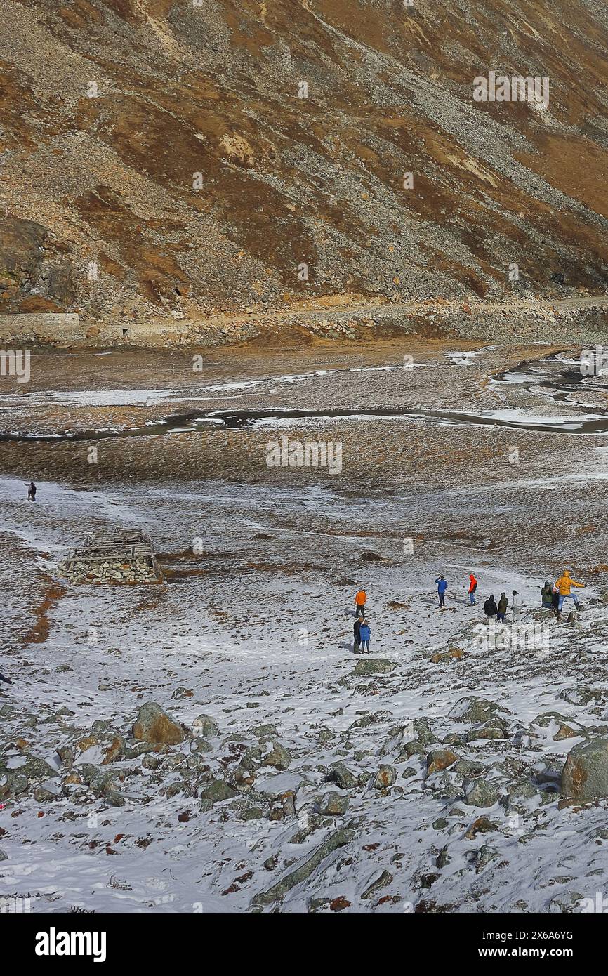 Arid Alpine Mountain Barren Landscape Of North Sikkim High Altitude