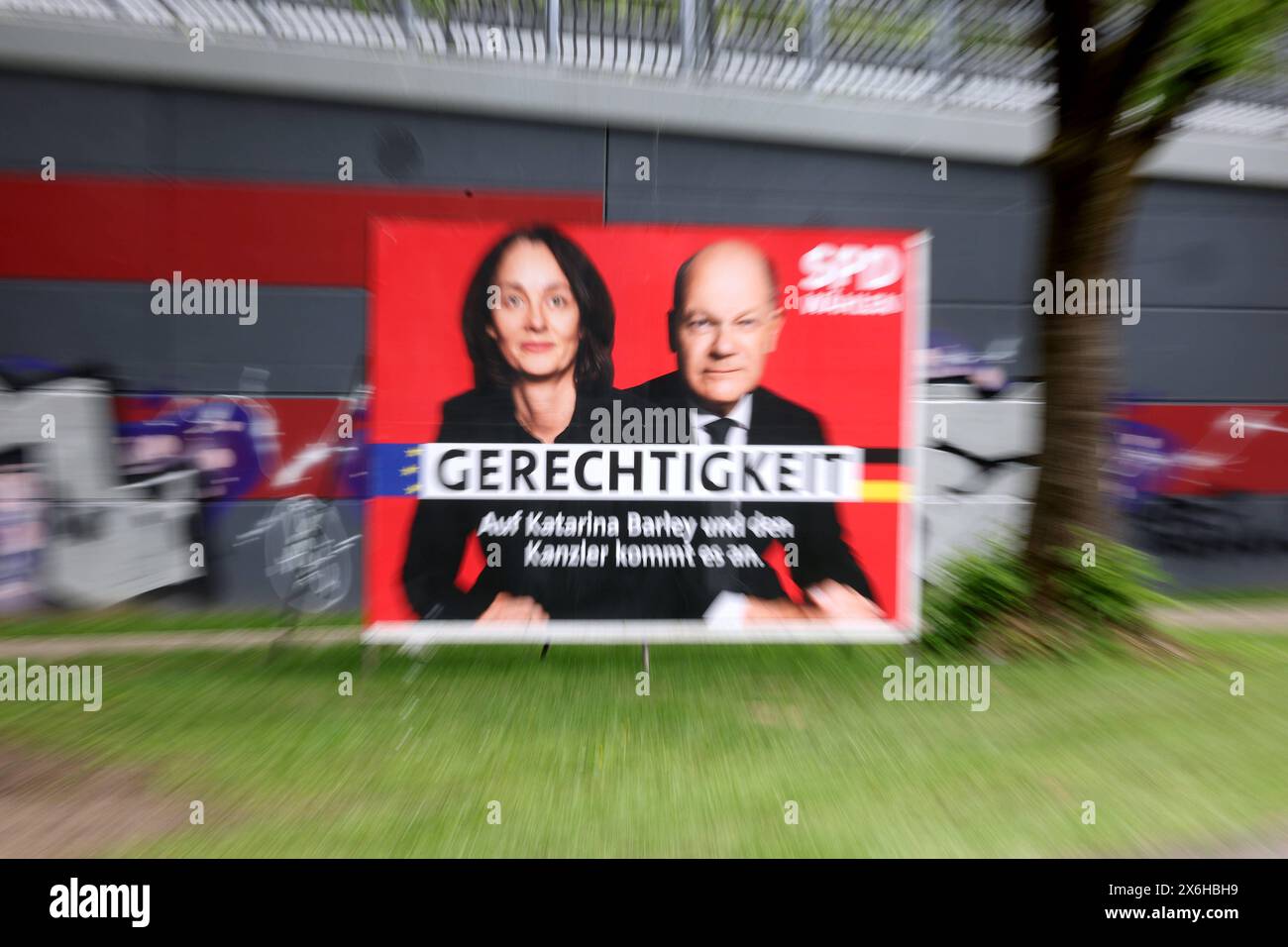 Wahlplakat Zur Europawahl 2024 Der SPD Mit Der EU Spitzenkandidatin