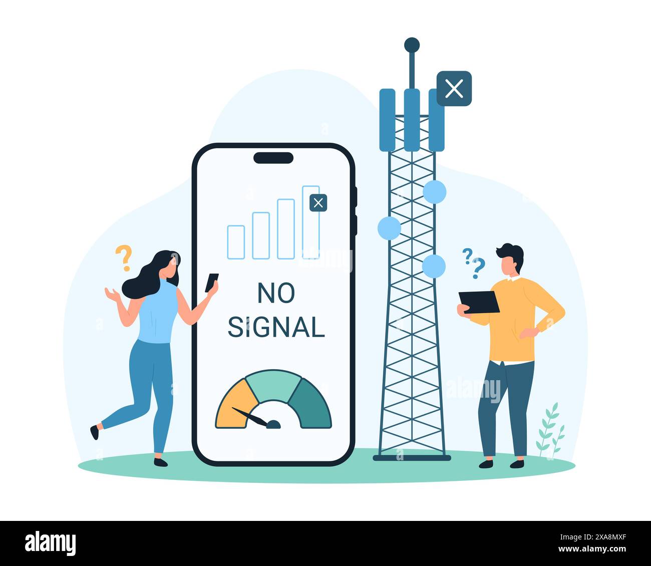 No Or Weak Offline Internet Signal Error Of Connection With