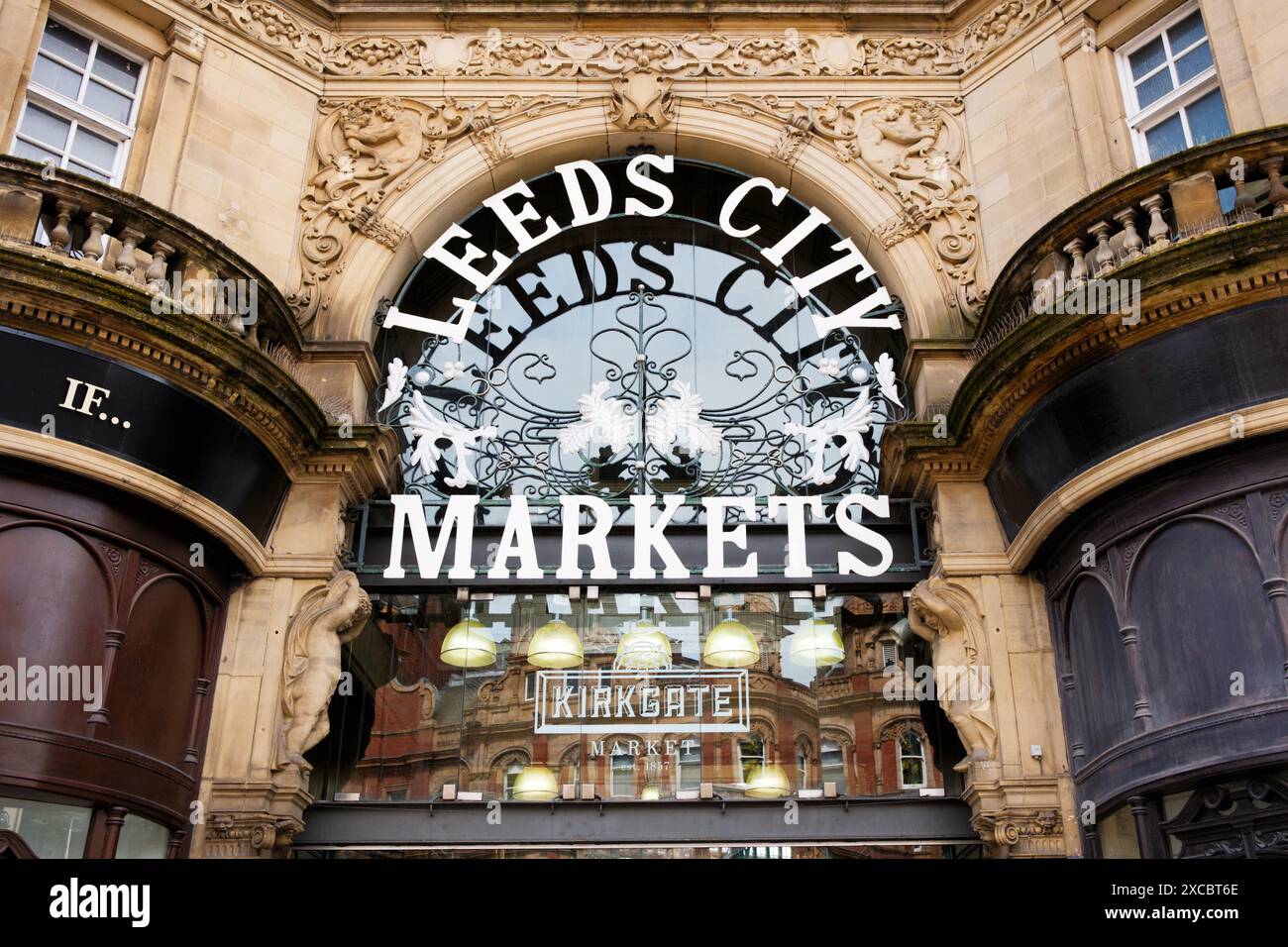 Leeds England Nd Jun Leeds Kirkgate Market Exterior Building On