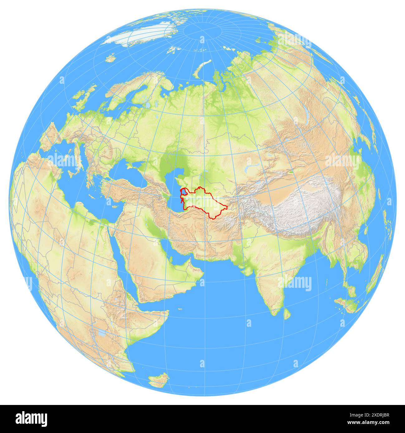 View Of The Earth From Space Showing The Location Of The Country