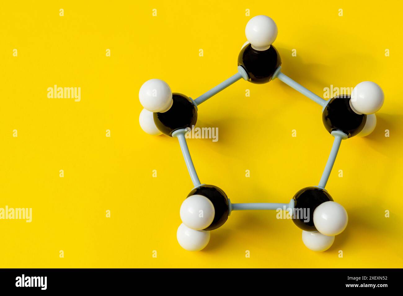 Molecular Model Structure Of Cyclopentane A Ring Of Carbon Atoms