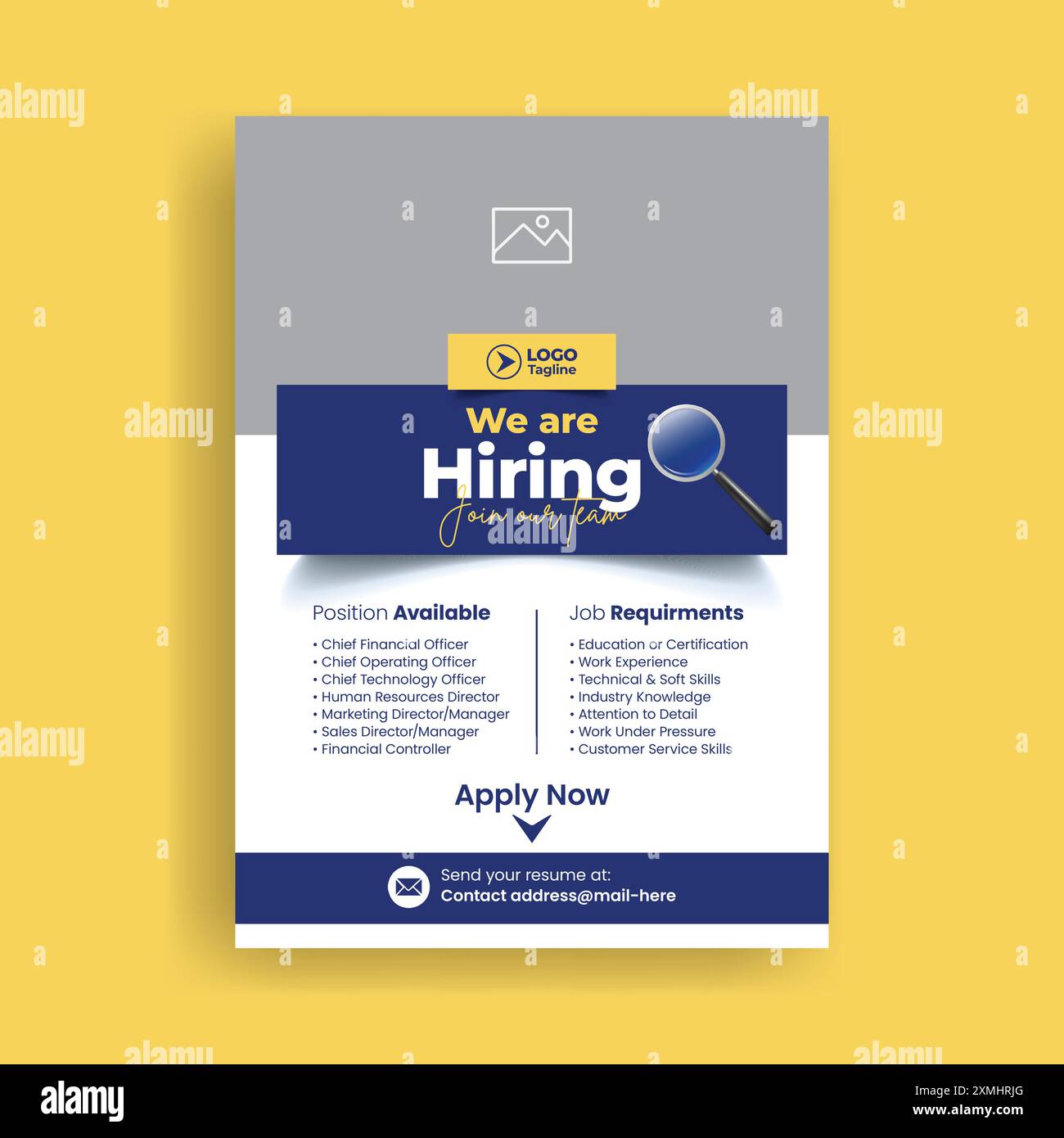 We Are Hiring Job Editable Print Flyer Or Poster Template Job Vacancy