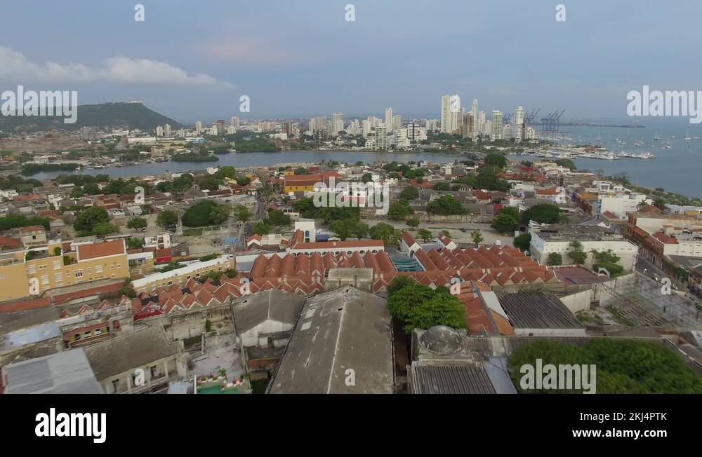 Catedral de Santa Catalina de Alejandría Cartagena Colombia Stock Video