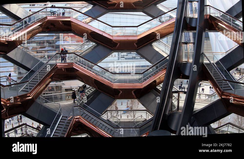 The Vessel Known As Hudson Yards Staircase Manhattan New York Usa