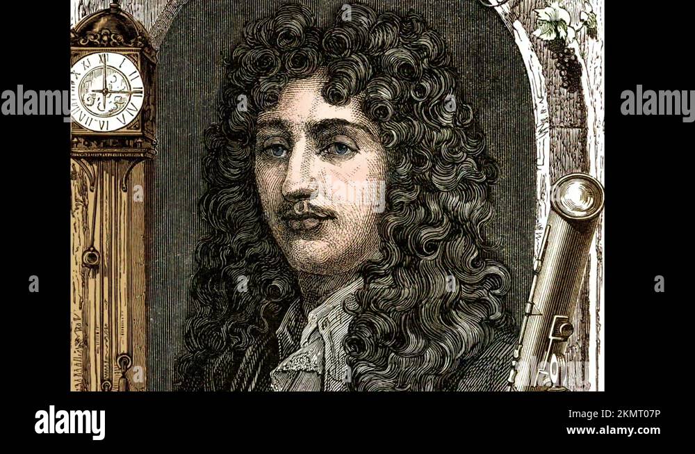 Christiaan Huygens Dutch Mathematician Astronomer Stock Videos