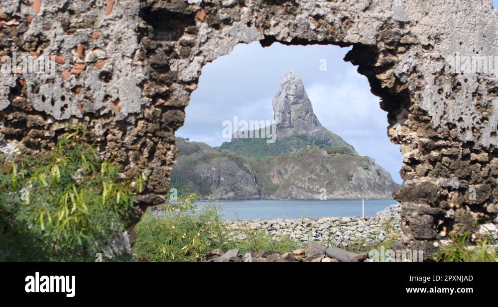 4K Ruins And Harbor At Fernando De Noronha Brazil Paradise Tropical