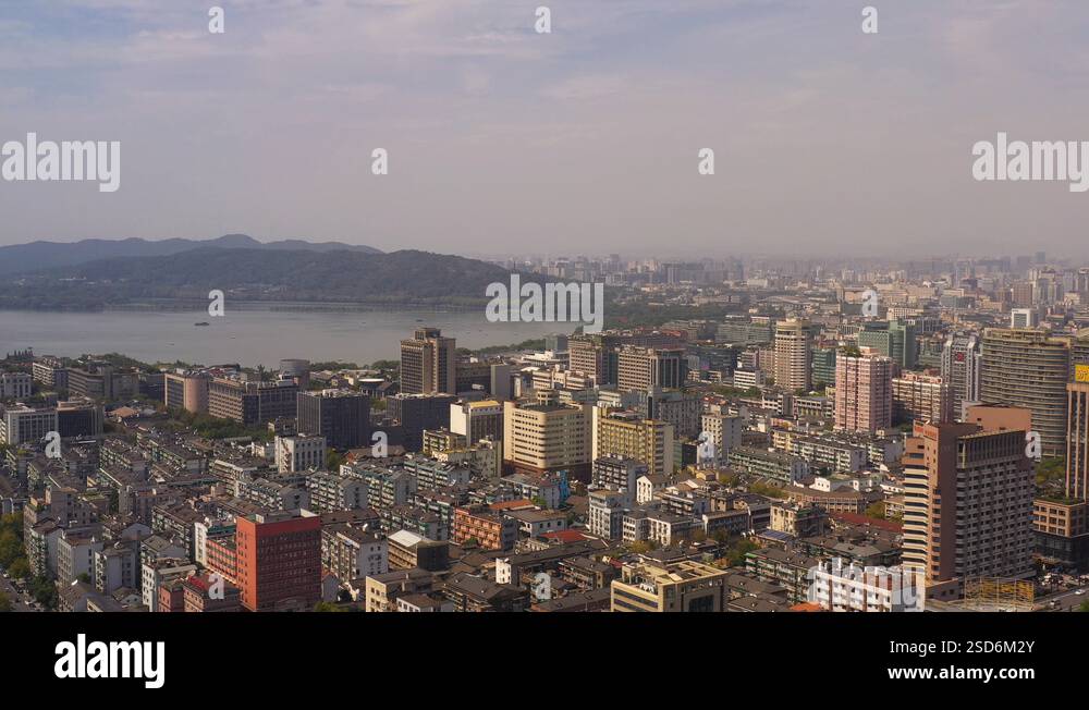 Aerial China Hangzhou West Lake September Sunny Day K Mavic Pro