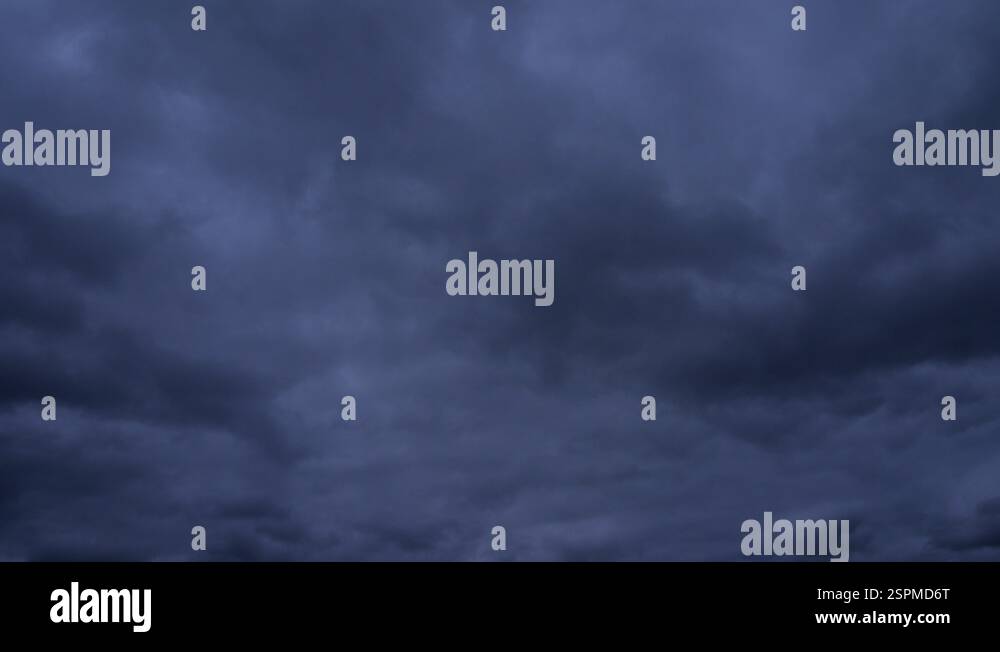 Lightning Effect Flashes Within Time Lapse Stormclouds Stock Video