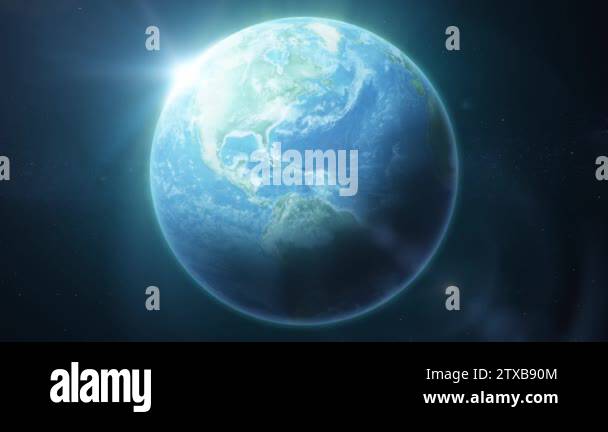 HD Earth Planet Background Loop Animation Of A Realistic Earth Planet