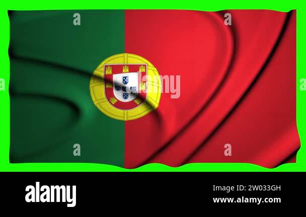 Portugal Animation Flag Animation Green Screen Animation Portugal Video