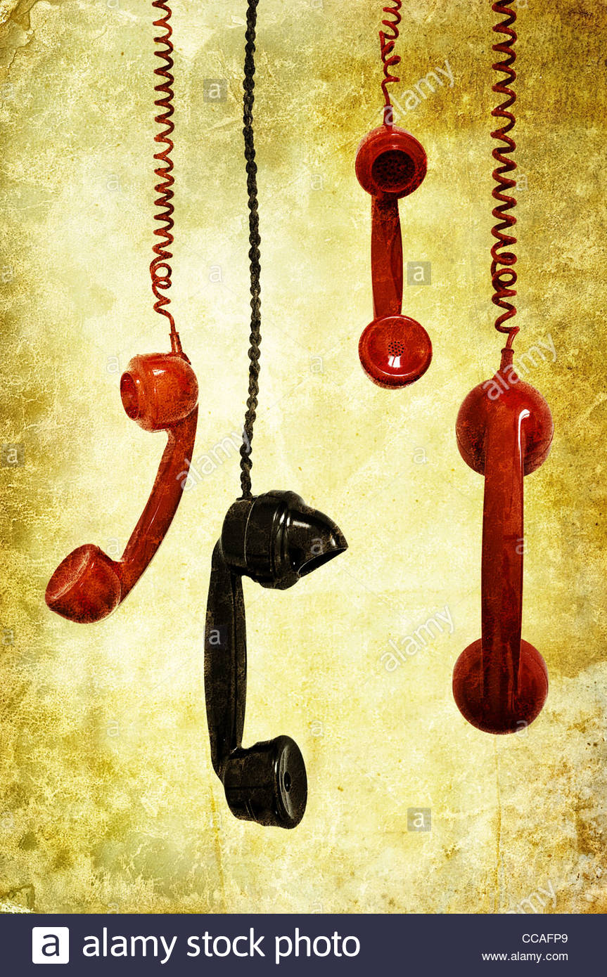 retro phones - Image CCAFP9 Â© Sean Gladwell / Alamy