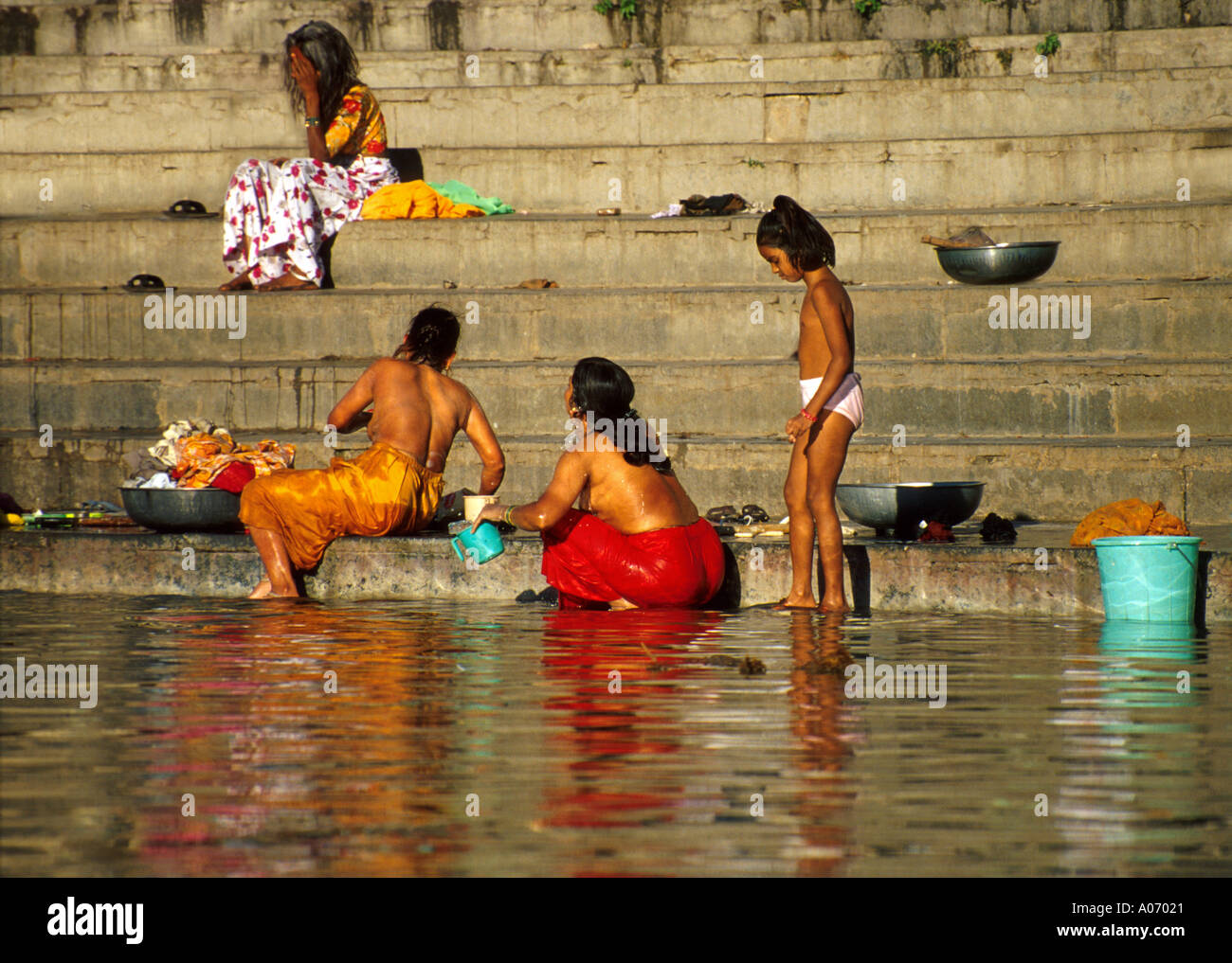 Indian girl bath scene