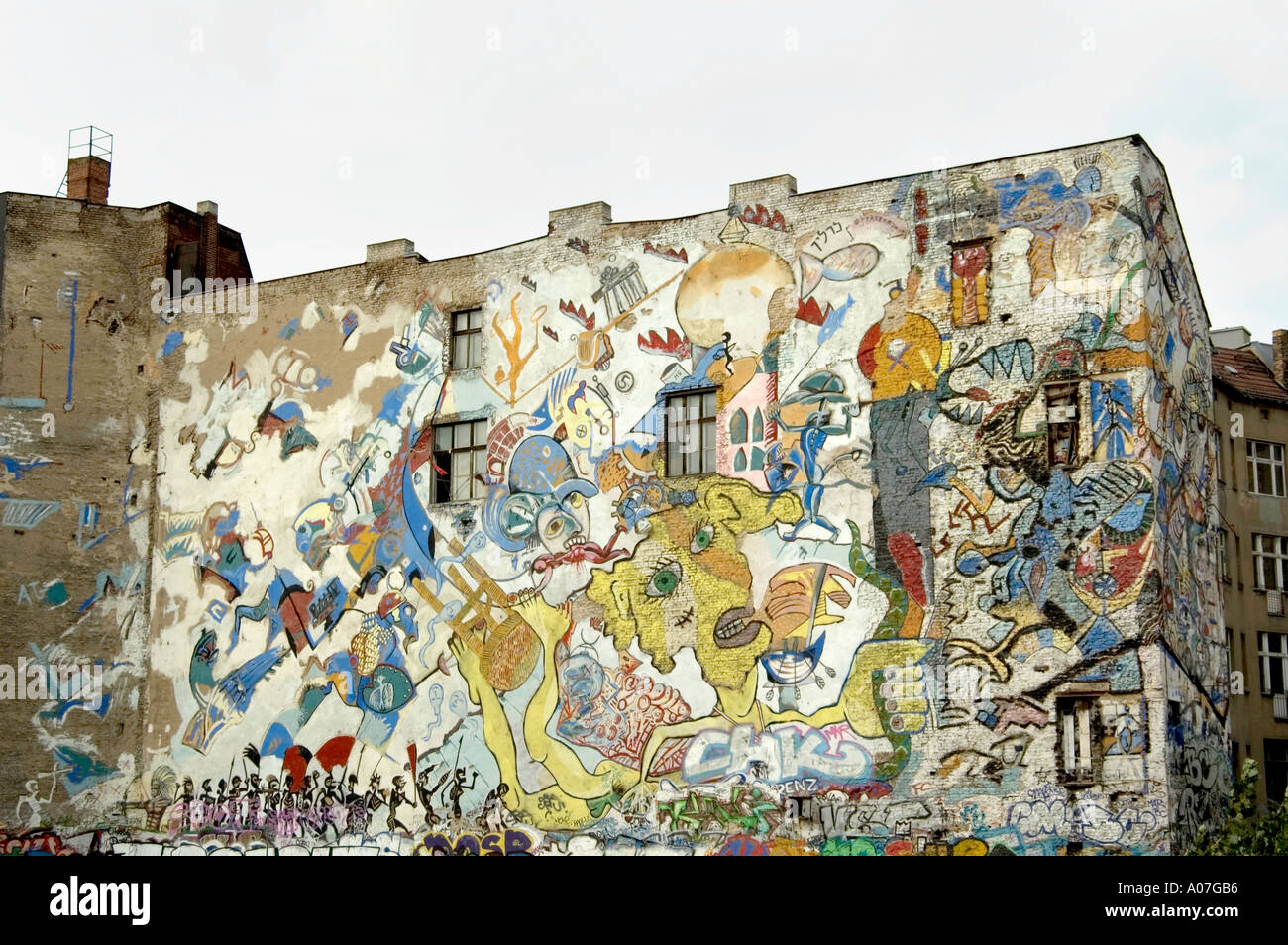 Graffiti on the east berlin art house of tacheles germany europe eu