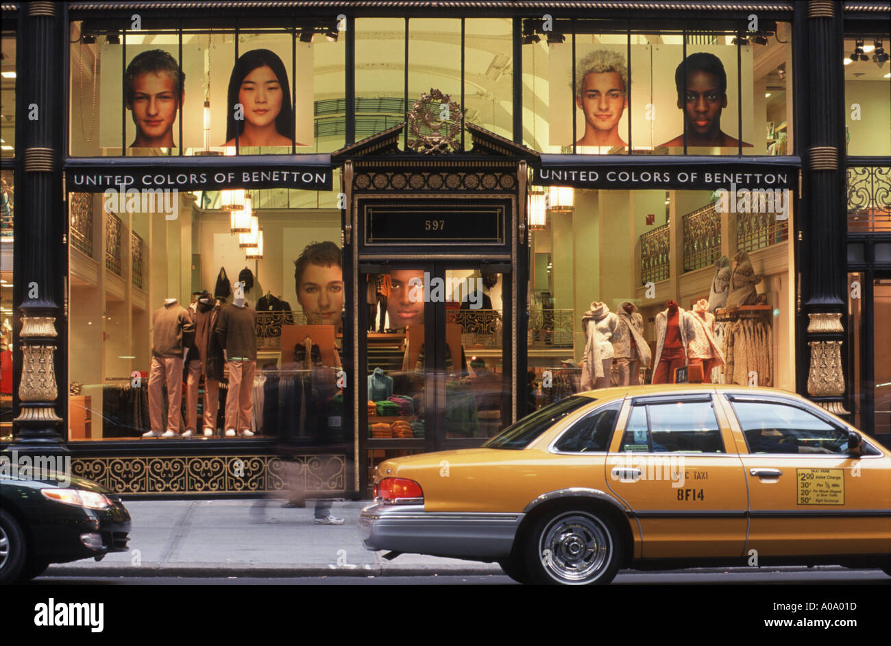 yellow-cab-parking-in-front-of-benetton-
