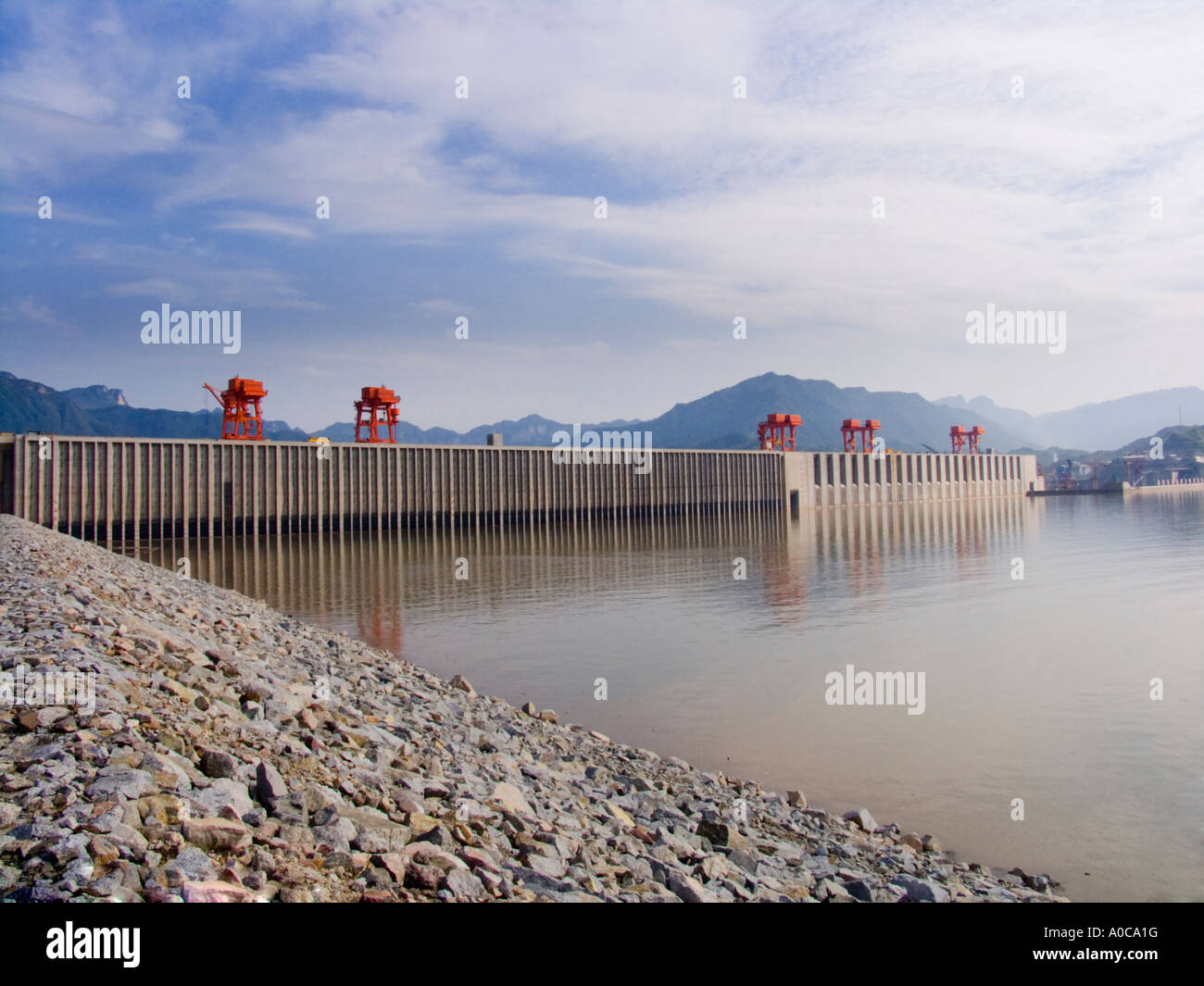 Three Gorges Dam On Yangtze River Stock Photo Alamy