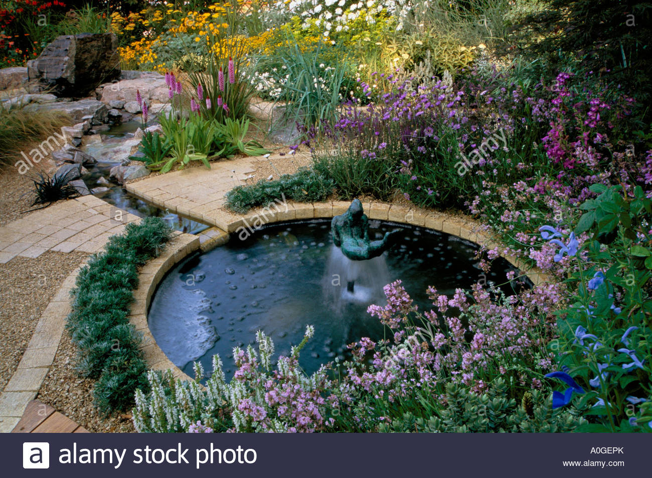 Feng Shui Garden Design Pamela Woods Circular Pond With Fountain Stock Feng Shui Garden Design Pamela Woods Circular Pond With Fountain Stock