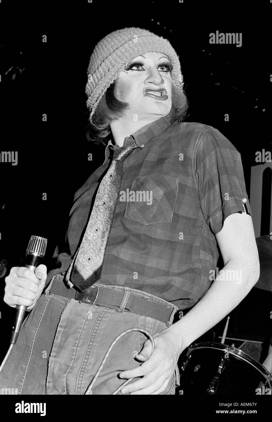 Wayne County lead singer with the Electric Chairs punk rock band Stock