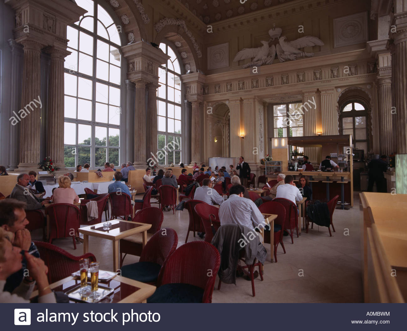 Schloss Schonbrunn Gloriette cafe Vienna Austria Stock Photo, Royalty