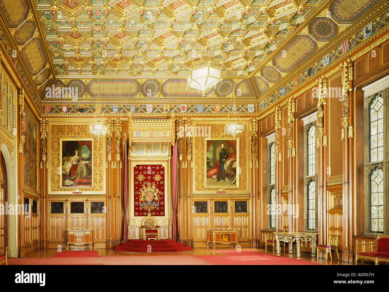 Queen s robing room Houses of Parliament Westminster London England