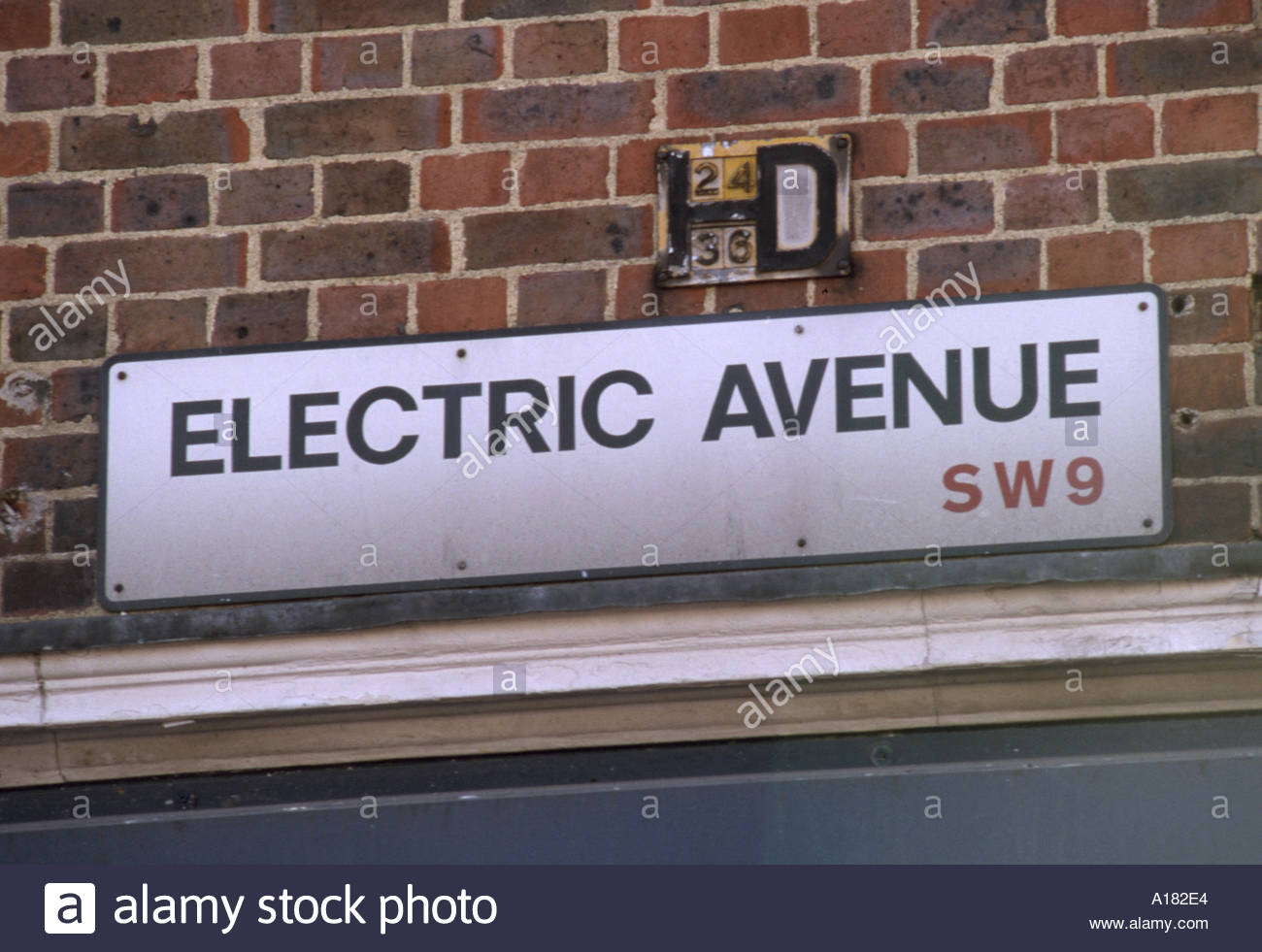 Electric Avenue road sign Brixton South London UK Stock Photo, Royalty Free Image 99044 Alamy