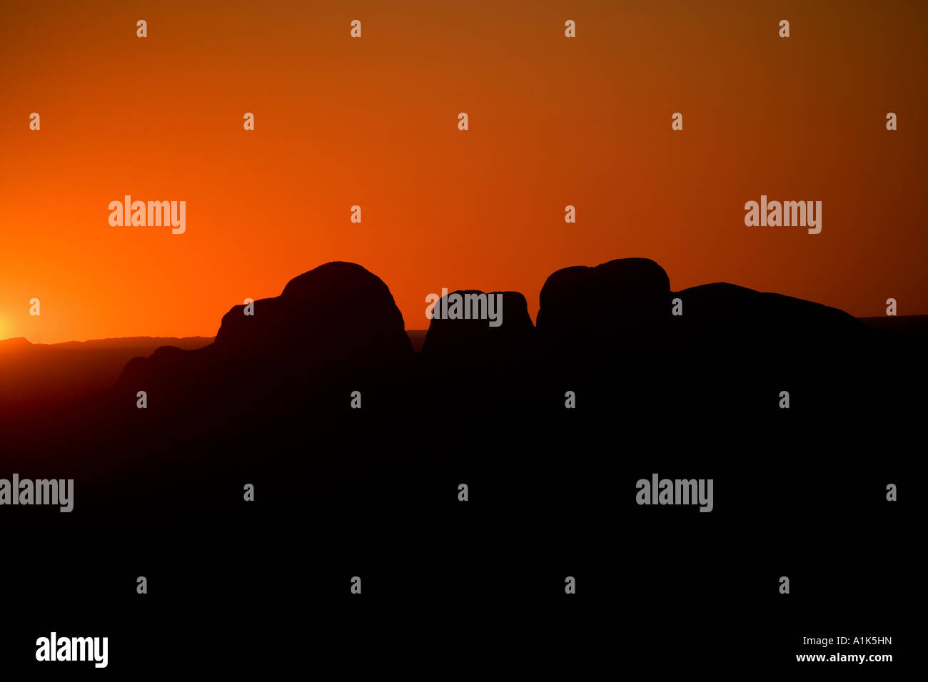 Sunset Over Kata Tjuta The Olgas Uluru Kata Tjuta National Park World