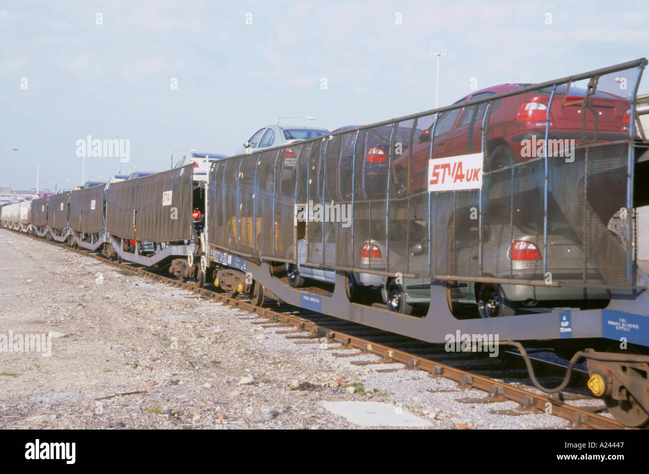 Rail Car Transporter Stock Photo, Royalty Free Image 148551 Alamy