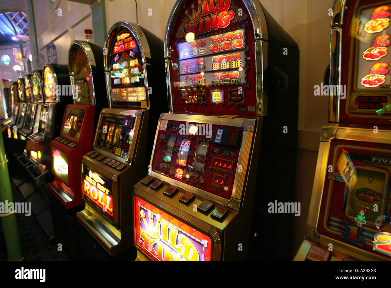 Amusement Arcades on Brighton Pier Brighton UK Stock Photo, Royalty