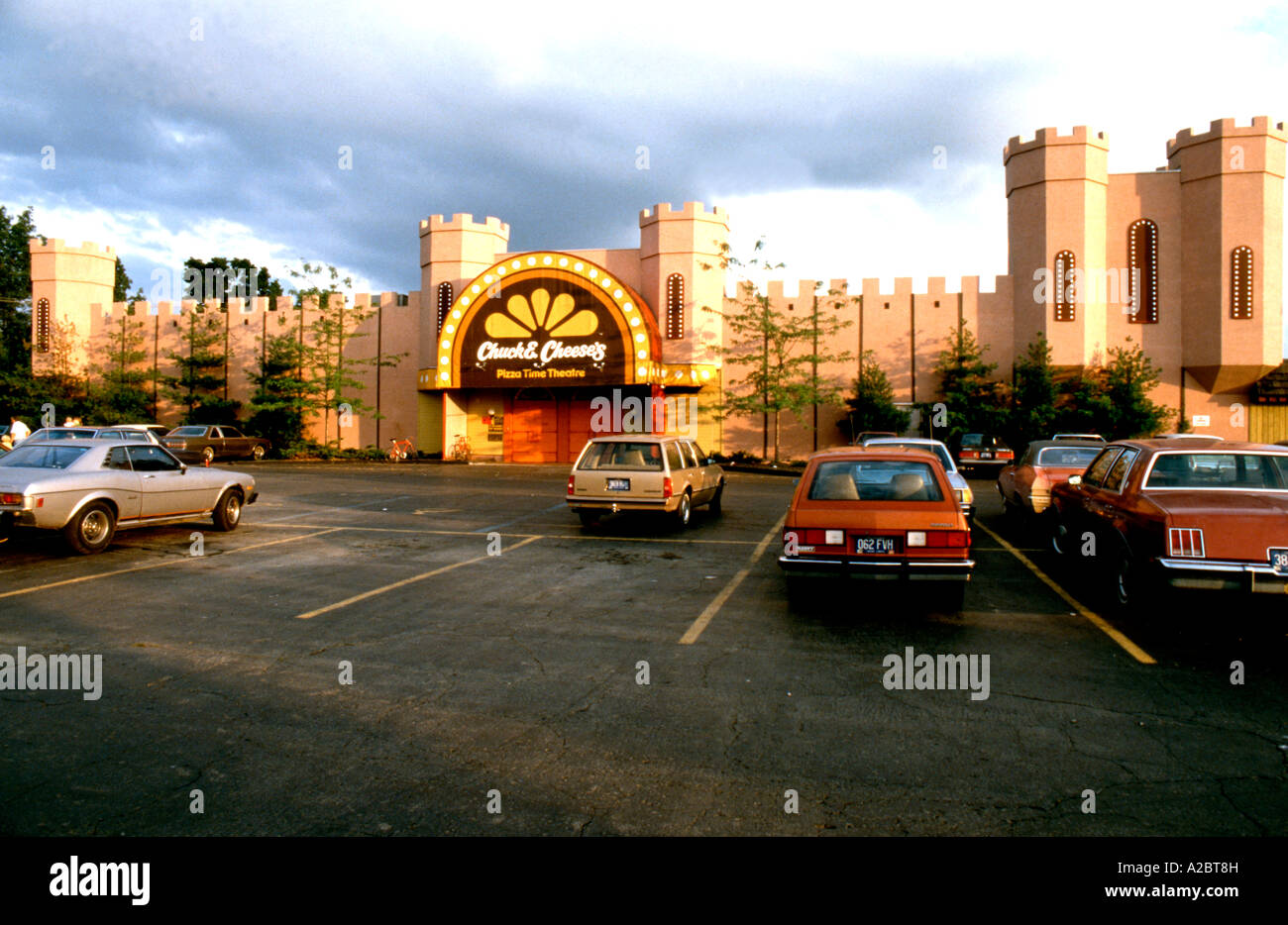 Chuck E Cheese's pizza restaurant in USA Stock Photo, Royalty Free