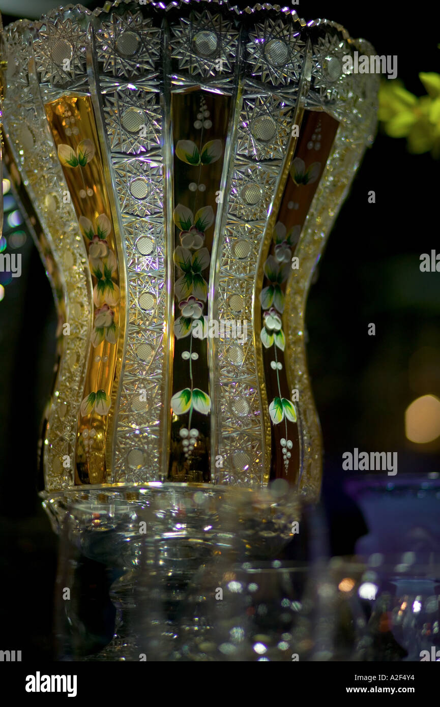 Bohemian glassware, Czech Republic, Prague Stock Photo, Royalty Free