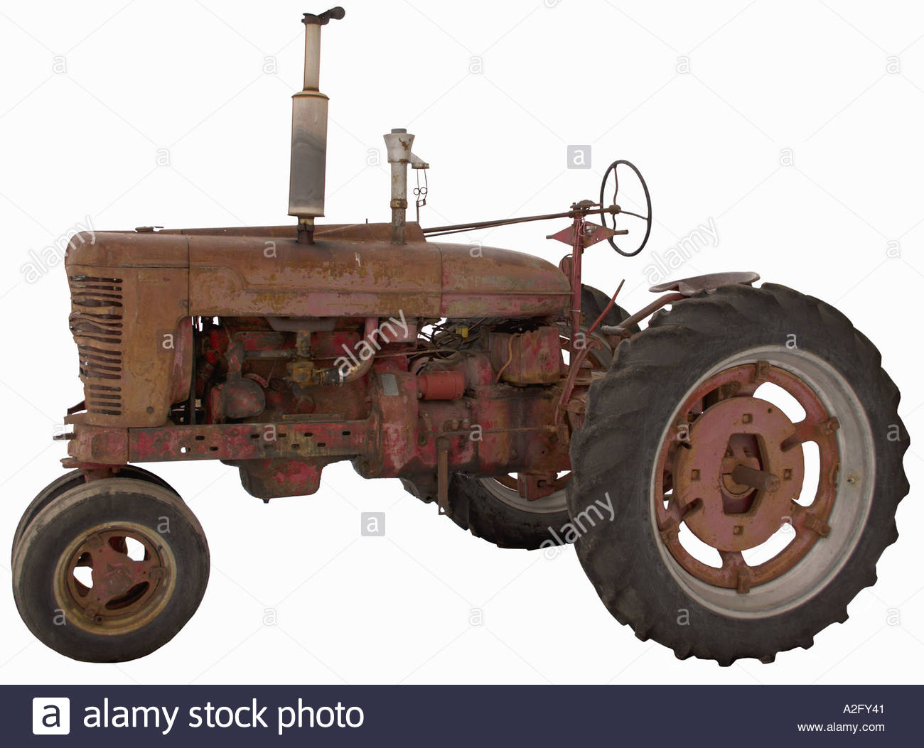 Antique Tractor side view Stock Photo, Royalty Free Image 3432256 Alamy